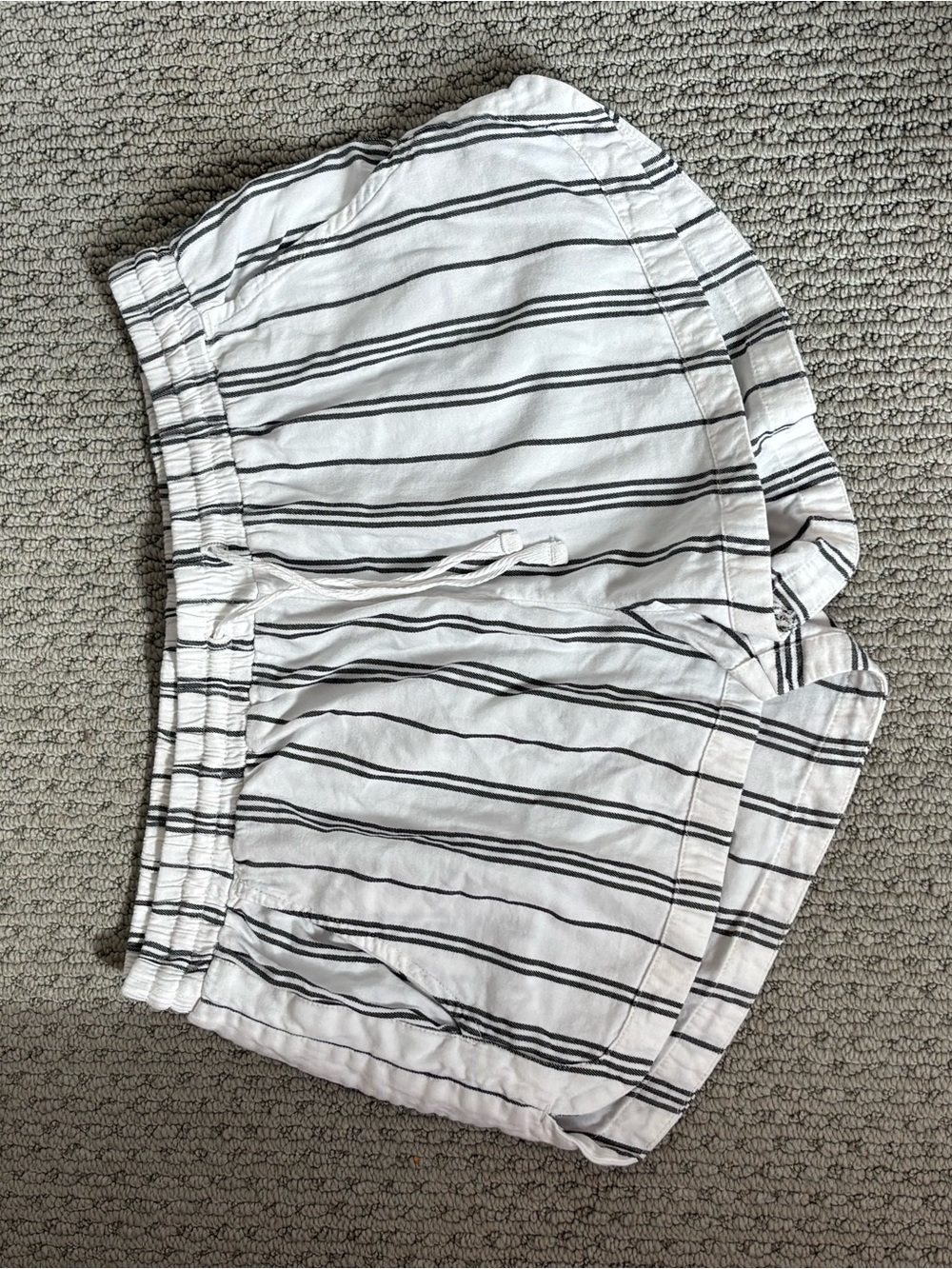 Billabong White Shorts with Black Stripes
